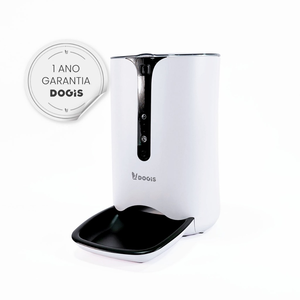 Comedouro Automático Inteligente Pet Alimentador Wi-Fi Câmera 6L Dogis Tech App Ração Cães Gatos
