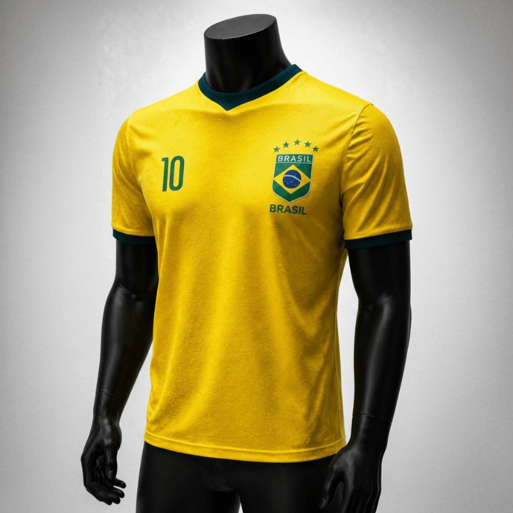 Linha Premiun Camisetas Da Seleção Brasileira Com Alto Relevo