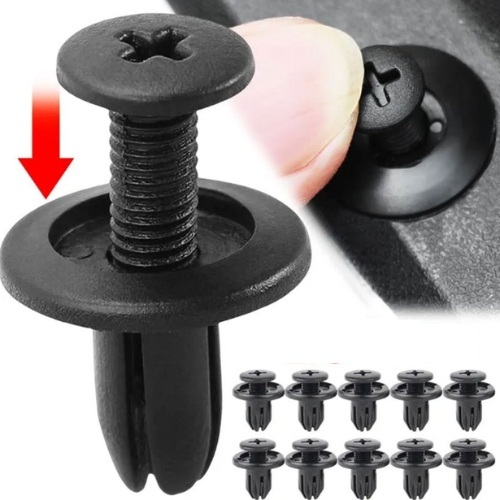 Kit 10/20 x Pçs Fixadores Presilha Parafuso Plástico Automotivo