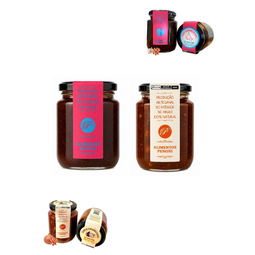 Kit Geleia Cebola Caramelizada + Geléia Alho Caramelizada