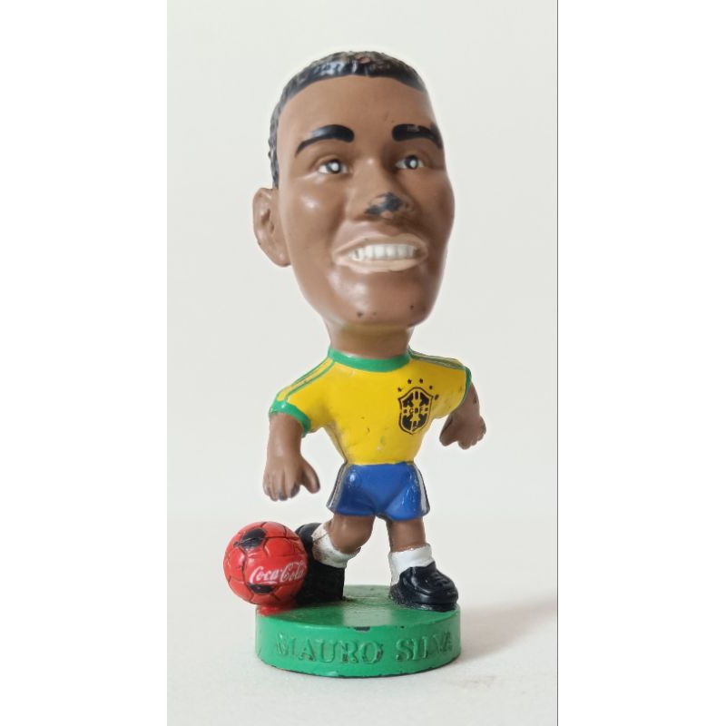 Mini Craque Mauro Silva Coca-Cola ano 1998 boneco futebol Brasil clássico coleção colecionador