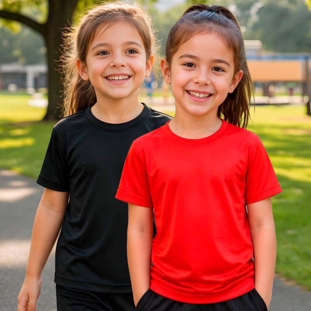 Kit 2 Camiseta Menina Dry Fit Lisa Proteção UV