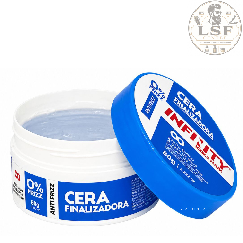 3x Pomada Cera Finalizadora Infinity For Men 80g - Efeito Brilho, Antifrizz, Redutor de Volume Fox — imagem 2 de 2