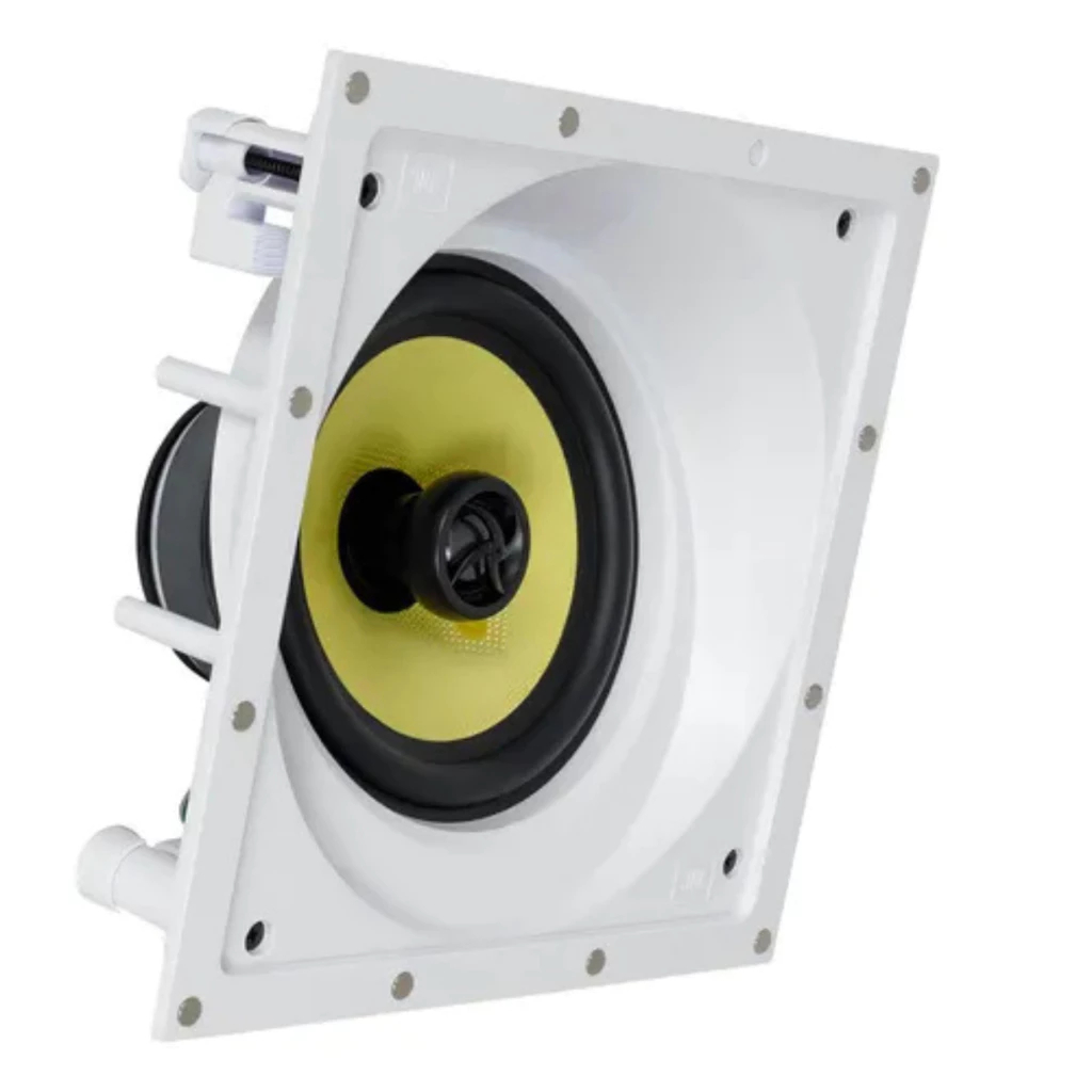 Caixa de Som Arandela JBL CI6SA Plus 160W RMS Quadrada Angulada 6,5” Som Ambiente Embutir Branco