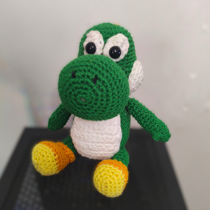 Yoshi Amigurumi Crochê Feito à Mão Fio Algodão Nintendo Mario Presente