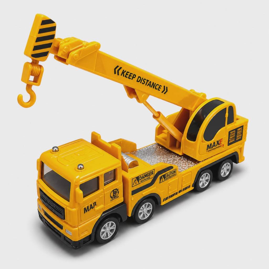 Miniatura Caminhão Bitruck Truck Guindaste Obras Articulado