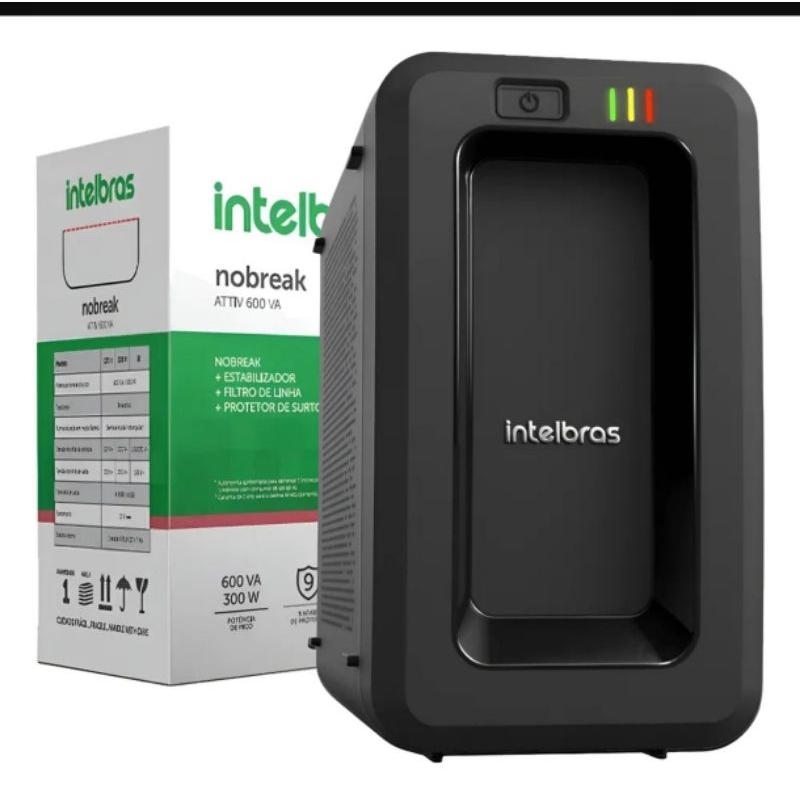 Nobreak Intelbras 600VA 120V,  Bateria Nova e Garantia Produto Recondicionado