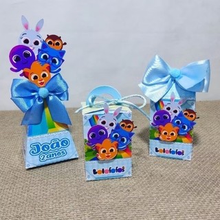 kit caixinhas personalizadas Bolofofos azul