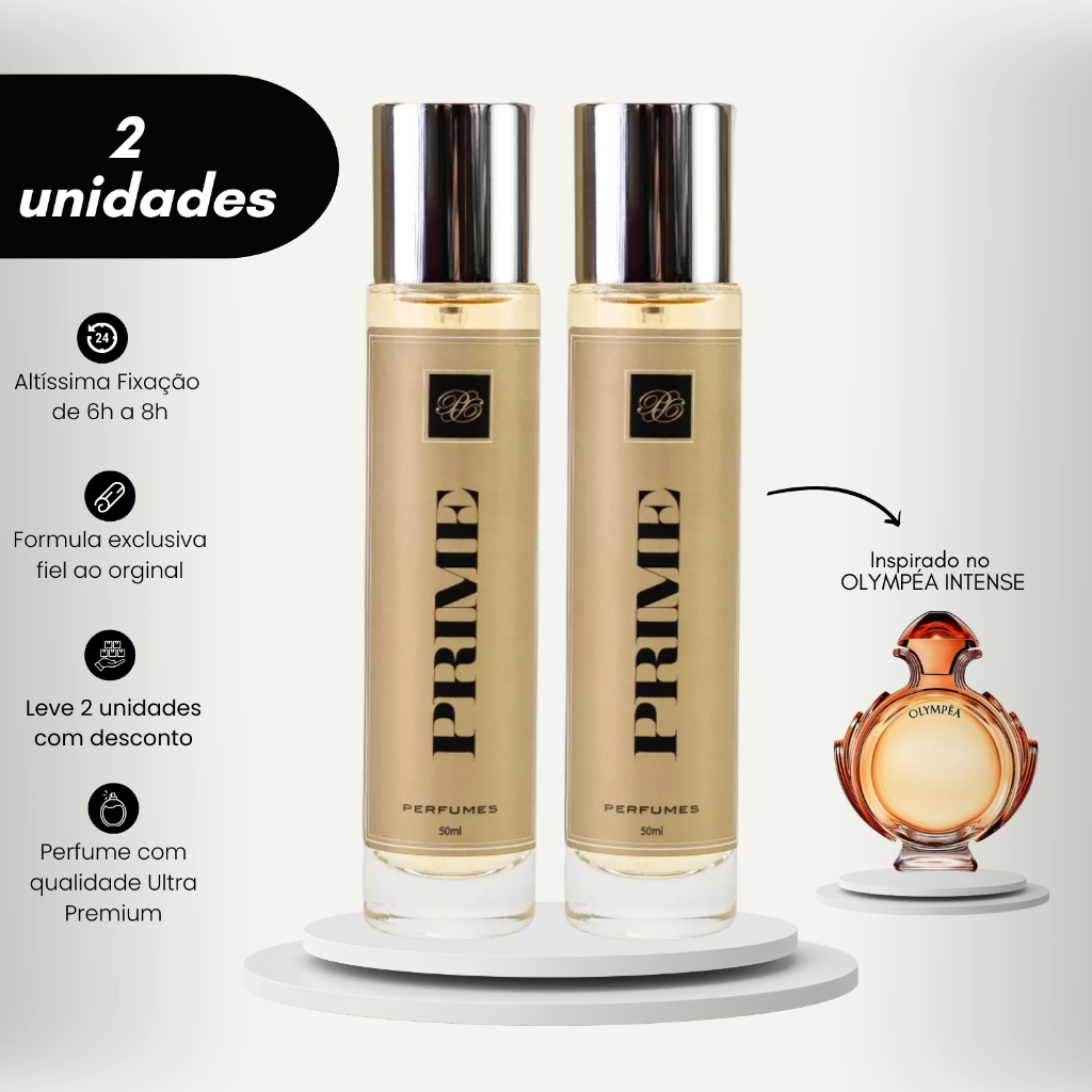 Perfume Feminino Prime F35 Inspirado OLYMPÉA INTENSE  50ml Eau de Parfum | Kit com 2 Unidades