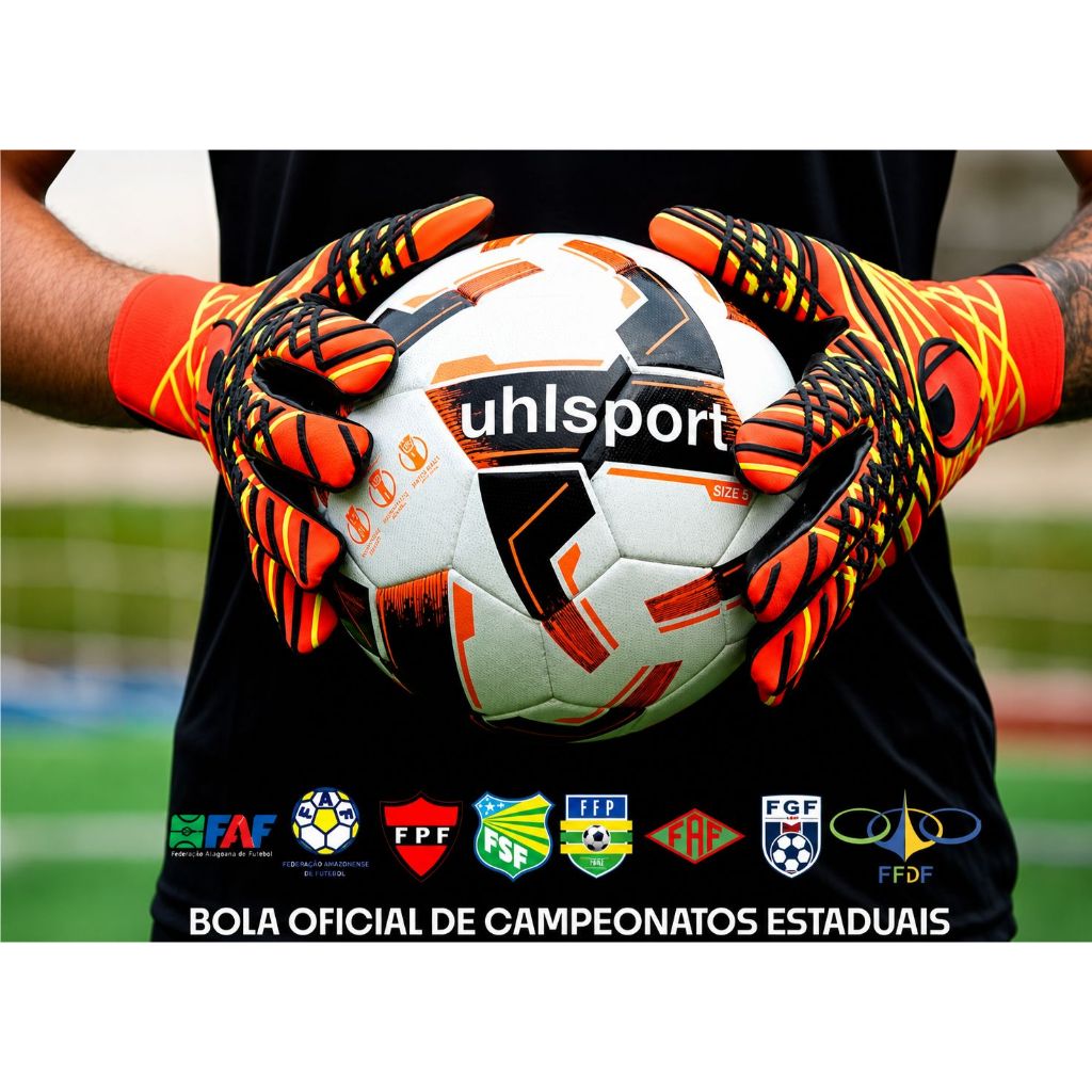 Bola Uhlsport Futebol Campo Resist Synergy Costurada e Termotec Brasileirão Série B,C e D Original