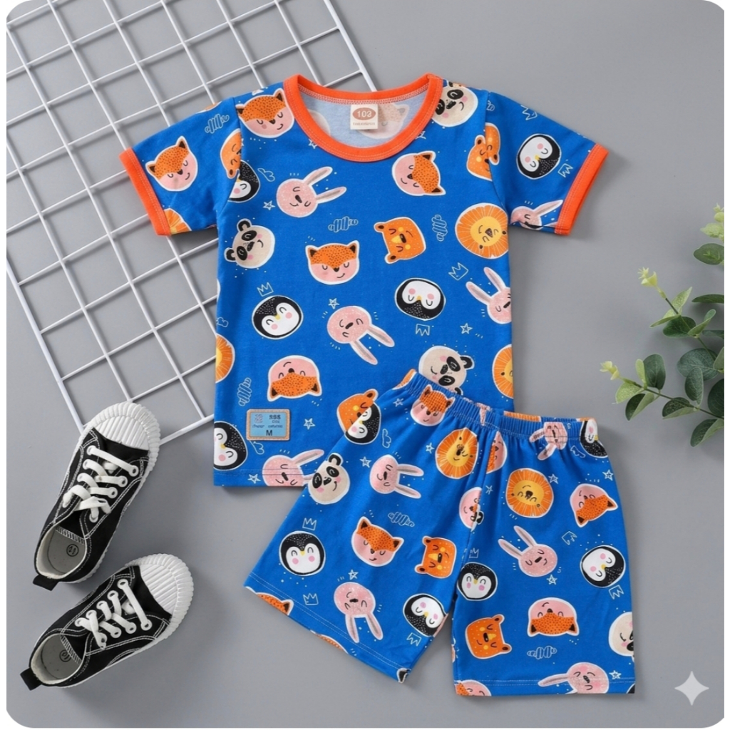Pijama Infantil Masculino Suede Macio Conjunto Verão Menino Estampado P ao GG Roupa de Dormir Confortável