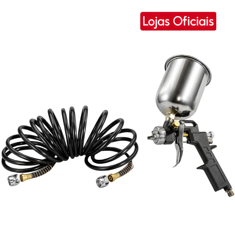 Kit Acessórios Para Compressor De Ar Schulz 3 Peças Com Pistola De Pintura E Man
