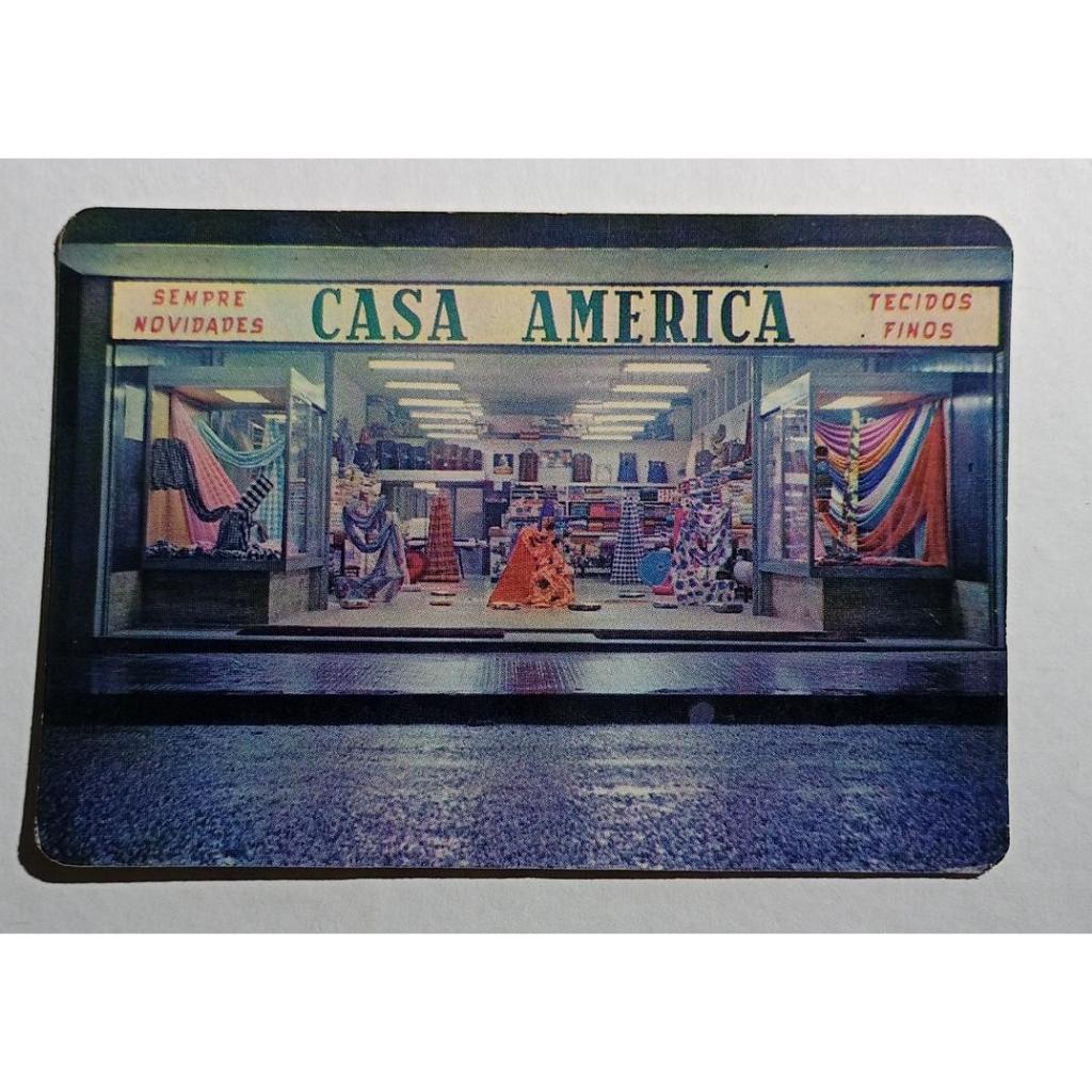 Calendário de Bolso Uberlândia 1974 - Casa América Tecidos Finos MG Publicidade