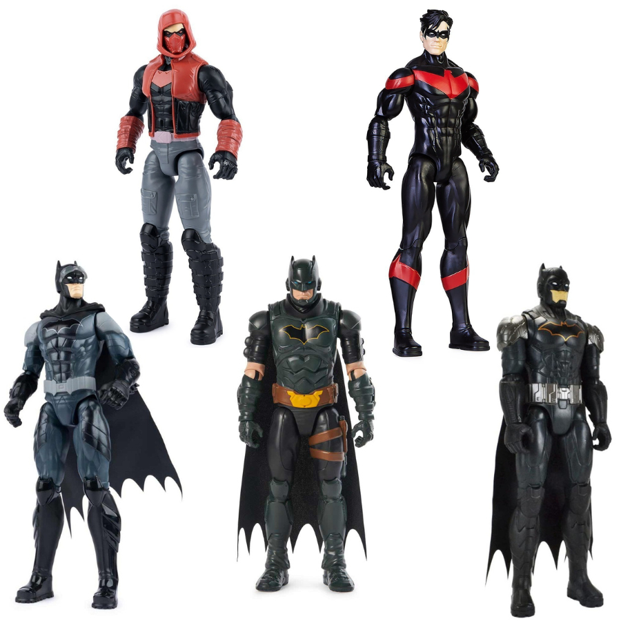 Bonecos DC Batman 30cm Articulados Capuz Vermelho Asa Noturna - Sunny Brinquedos