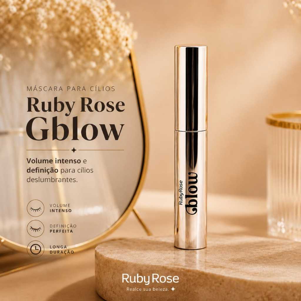 Máscara Rímel para Cílios Ruby Rose Dramatic Blow – Para uma maquiagem com volume Intenso e definição para cilios