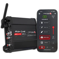 Amplificador Stetsom HL400.4 DSP Player Bluetooth USB FM 400W RMS 4 Canais Som Automotivo