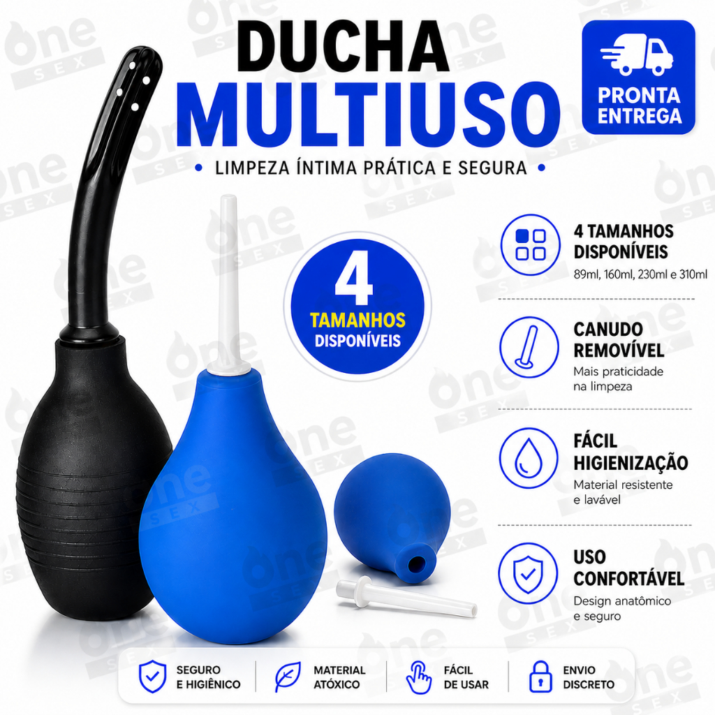 Ducha Higiênica 220ml de Capacidade para Limpeza Anal Vaginal limpeza Chuca Anal