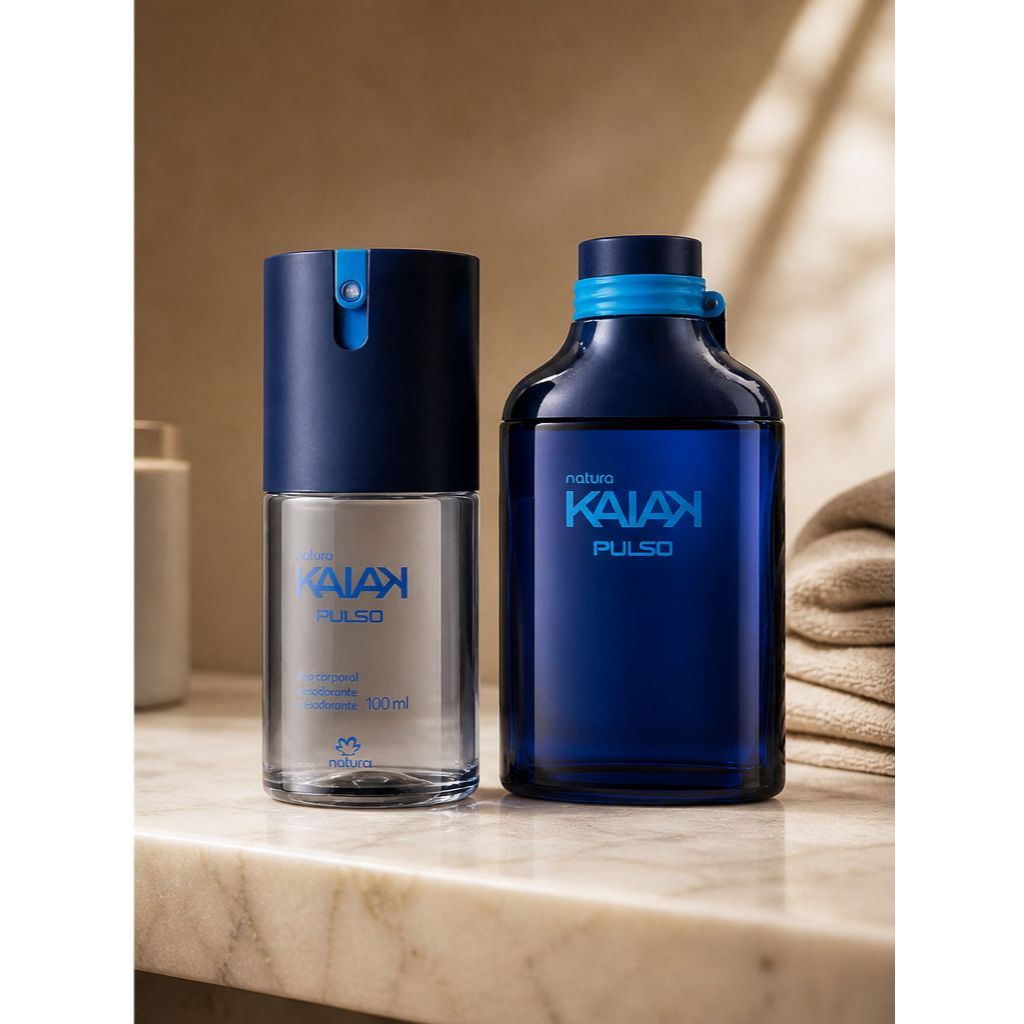 Combo Kaiak Pulso Masculino 100ml + Deo Corporal 100ml Natura – Perfume Intenso + Frescor Prolongado