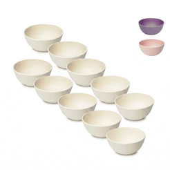 Kit 10 Tigelas Bowl Bambu Ecológico Cumbuca Sobremesa Bowls Tigela Alimentos