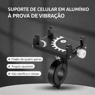 Suporte Universal Alumínio para Celular GPS, Ideal para Trilhas e Passeios