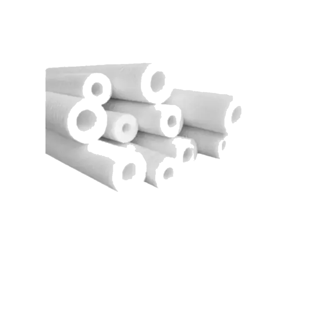 5 Tubos Esponjoso 5/8" Branco 2m Polipex Isolamento Térmico Ar Condicionado