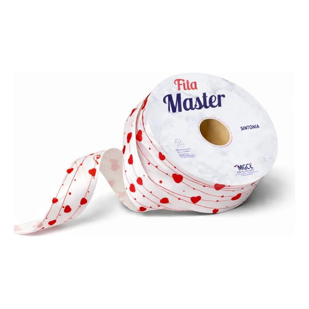 Fita Master Decorada 32mmx10metros Fracionada-presente Laços - Mais vendida - Linda