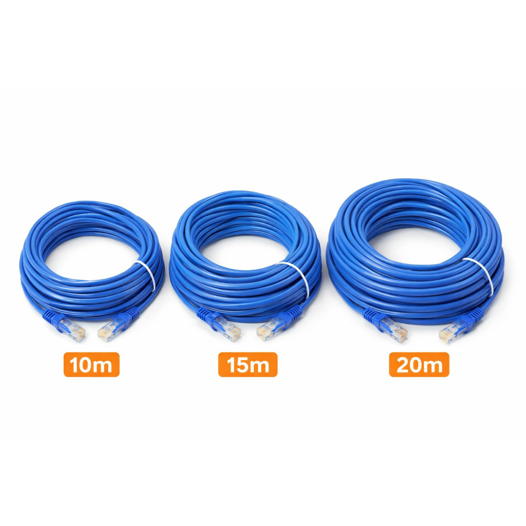 Cabo de Rede 20m Ethernet RJ45 CAT5e 20m / 15m / 10m