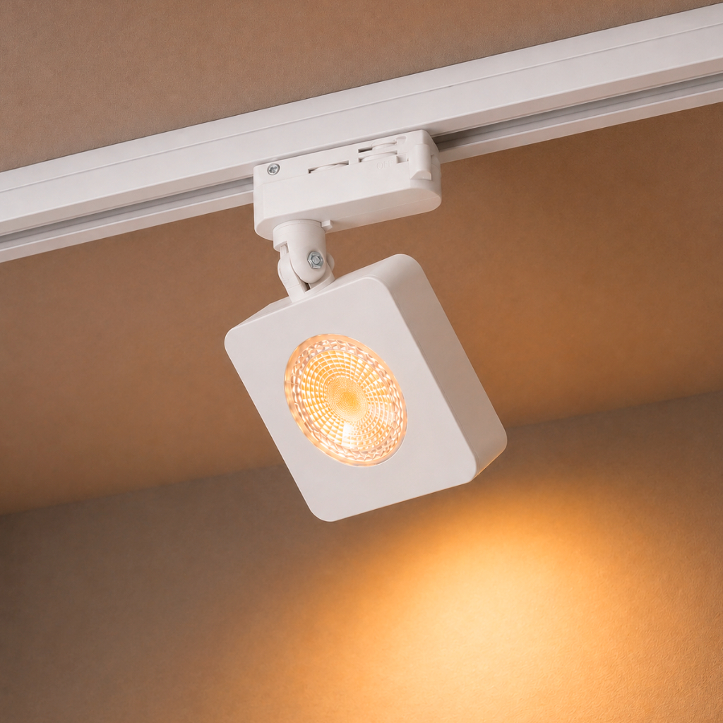 Kit 3 ou 10 Luminária Spot Led Quadrado Para Trilho Eletrificado 10w 2700K/4000K/6500K Branco Seed