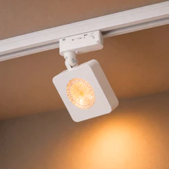 Kit 3 ou 10 Luminária Spot Led Quadrado Para Trilho Eletrificado 10w 2700K/4000K/6500K Branco Seed