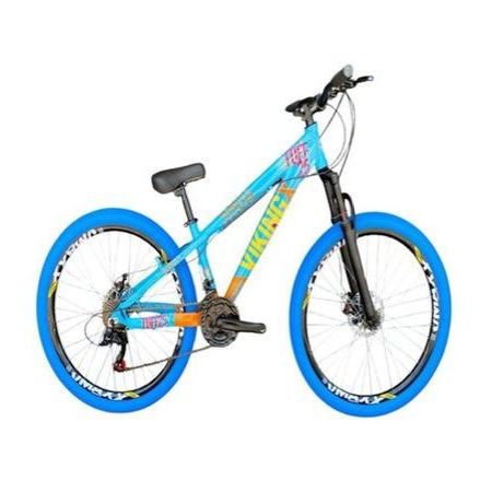 Bicicleta VikingX Tuff25 Aro26 21V Rodas Vmaxx Pneu Flame Azul - Azul Laranja