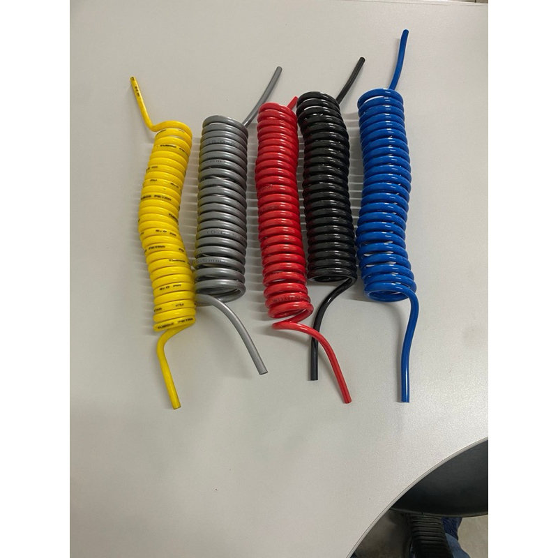 Mangueira Espiral Ar Comprimido Limpeza Cabine Caminhão 3.5 Metros Tubo PU Pneumatica