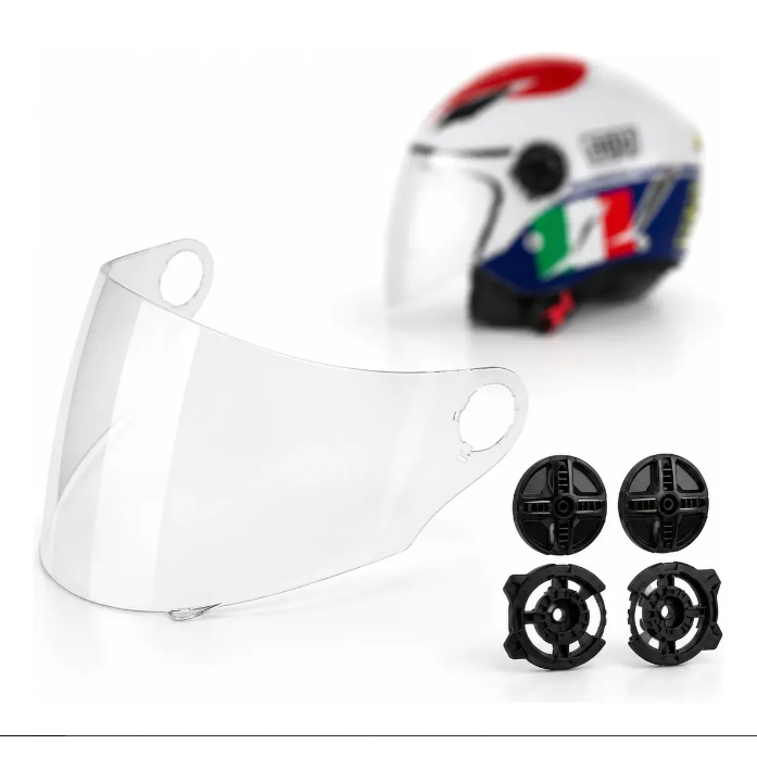 Viseira Cristal Agv Blade Fw3 X Open + Reparo Lateral Aberto