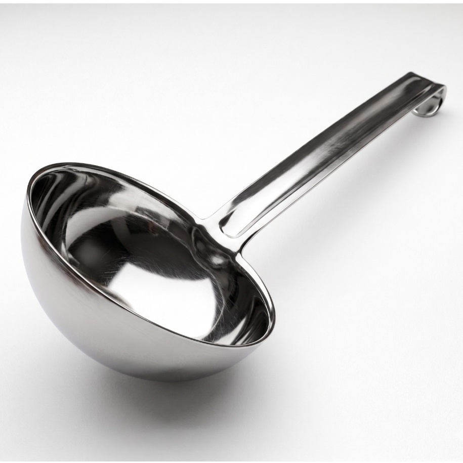 Concha De Feijão Aço Inox 29cm Utensílio Cozinha Luxo Colher Sopa e Arroz