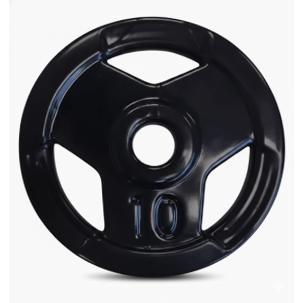 ANILHA 10KG SPORT EMBORRACHADA PARA MUSCULAÇÃO FITNESS ACADEMIA TREINO FUNCIONAL CROSSFIT RESISTENTE GYM PRO