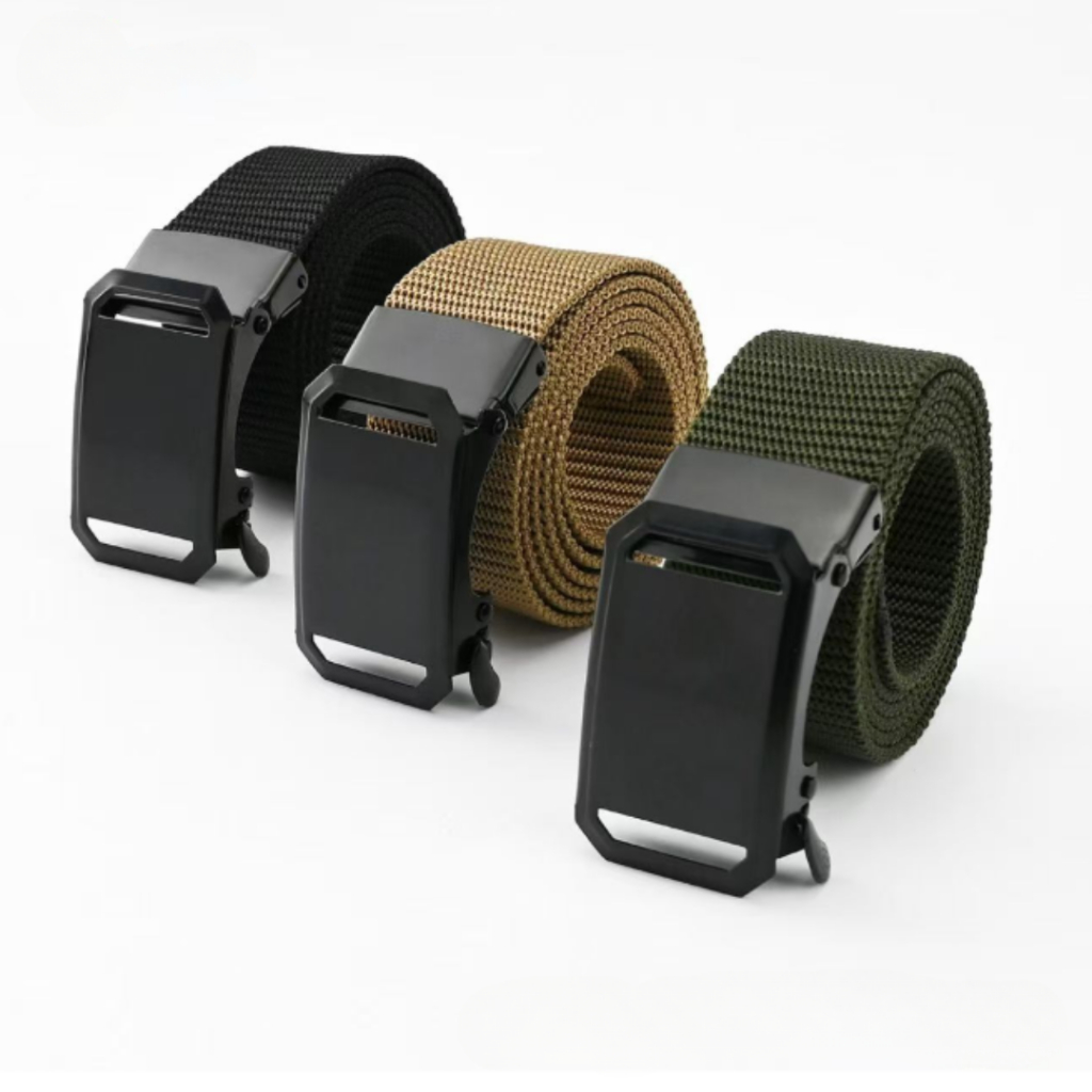 Cinto de Nylon Masculino Tático Ajuste Preciso Sem Furos Fivela Metal Engate Rápido