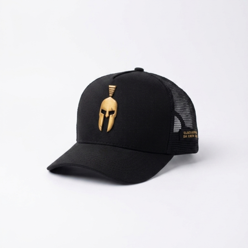 Boné Trucker Espartano Gladiador Premium Tela Snapback Masculino e Feminino