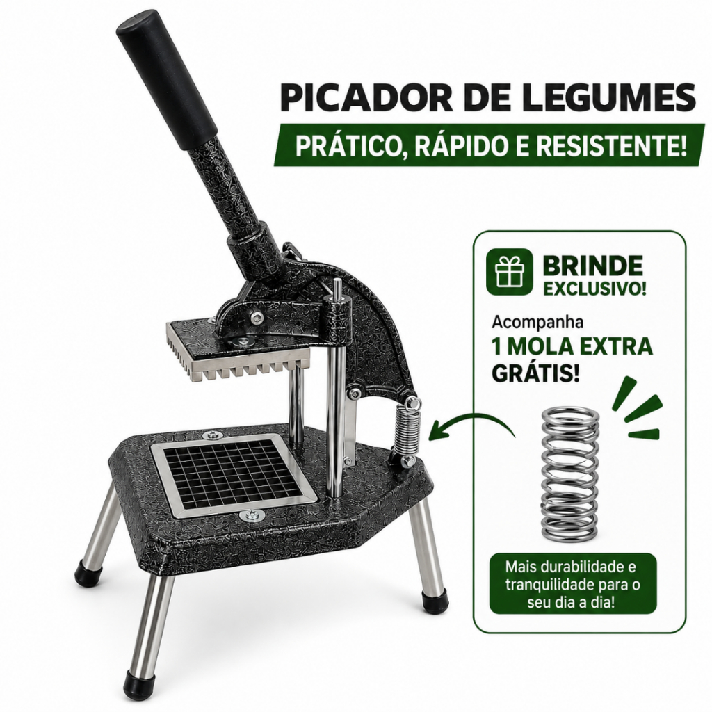 Picador Cortador Fatiador de Legumes Profissional Reforçado Pequeno Batata Palito Legumes Frutas Bares
