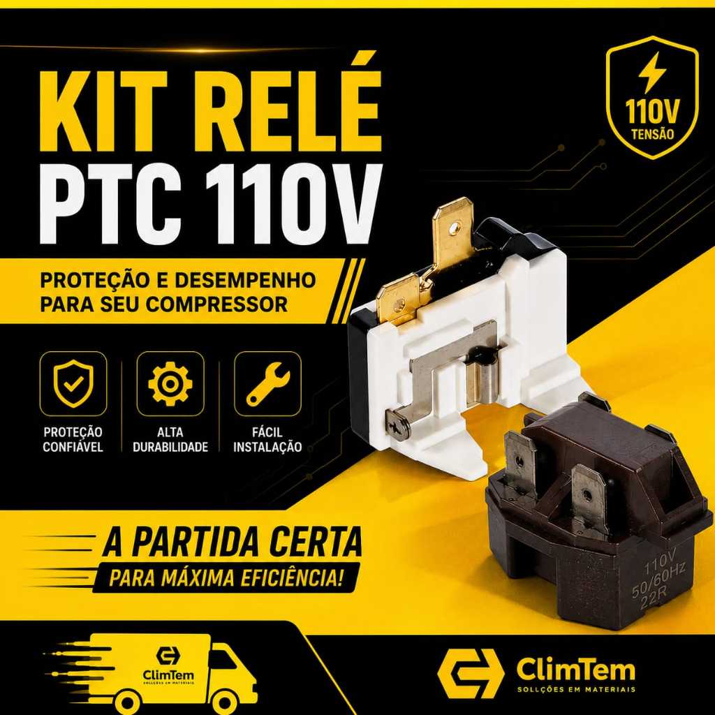 Kit Relé Ptc E Protetor Térmico Universal Geladeira Freezer 127