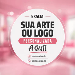 Adesivos Personalizados 5x5 cm - 1000 unidades, 500, 300 ou 200 unidades - Com sua logo ou arte
