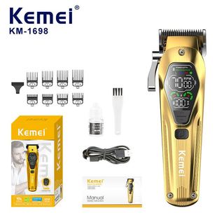 Máquina De Cortar Cabelo Recarregável Profissional 9000 RPM 10W Kemei KM-1698