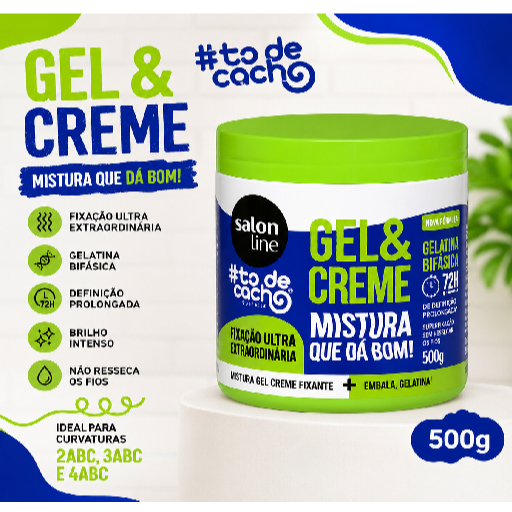 Gela Creme (Gelatina + Creme) #todecacho Fixação Ultra Extraordinária 500g - Salon Line