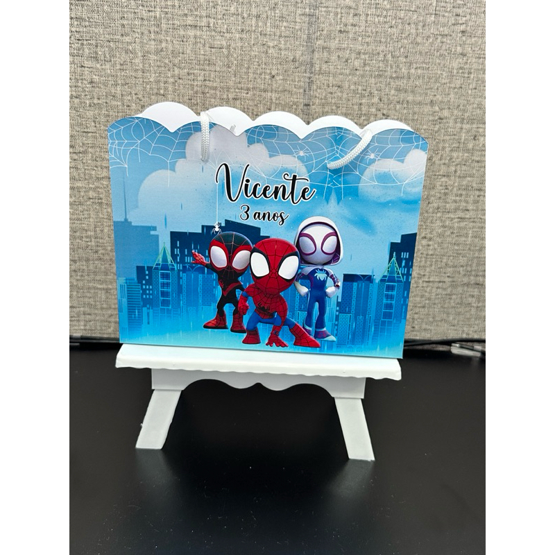 Sacolinha SPIDEY personalizada | PEGUE E MONTE | Lembrancinha | Festa Infantil | Aniversário