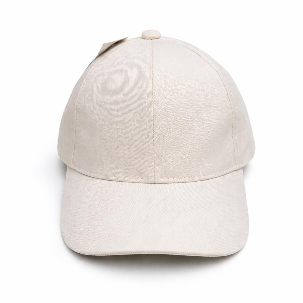 Boné Infantil Bege Claro Aba Curva Ajustável Premium Menino Menina Unissex Casual