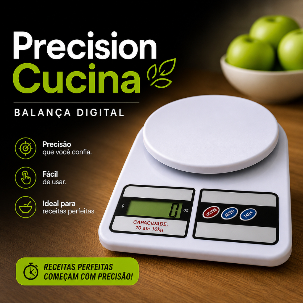 Balança Digital De Precisão Cozinha 10kg
