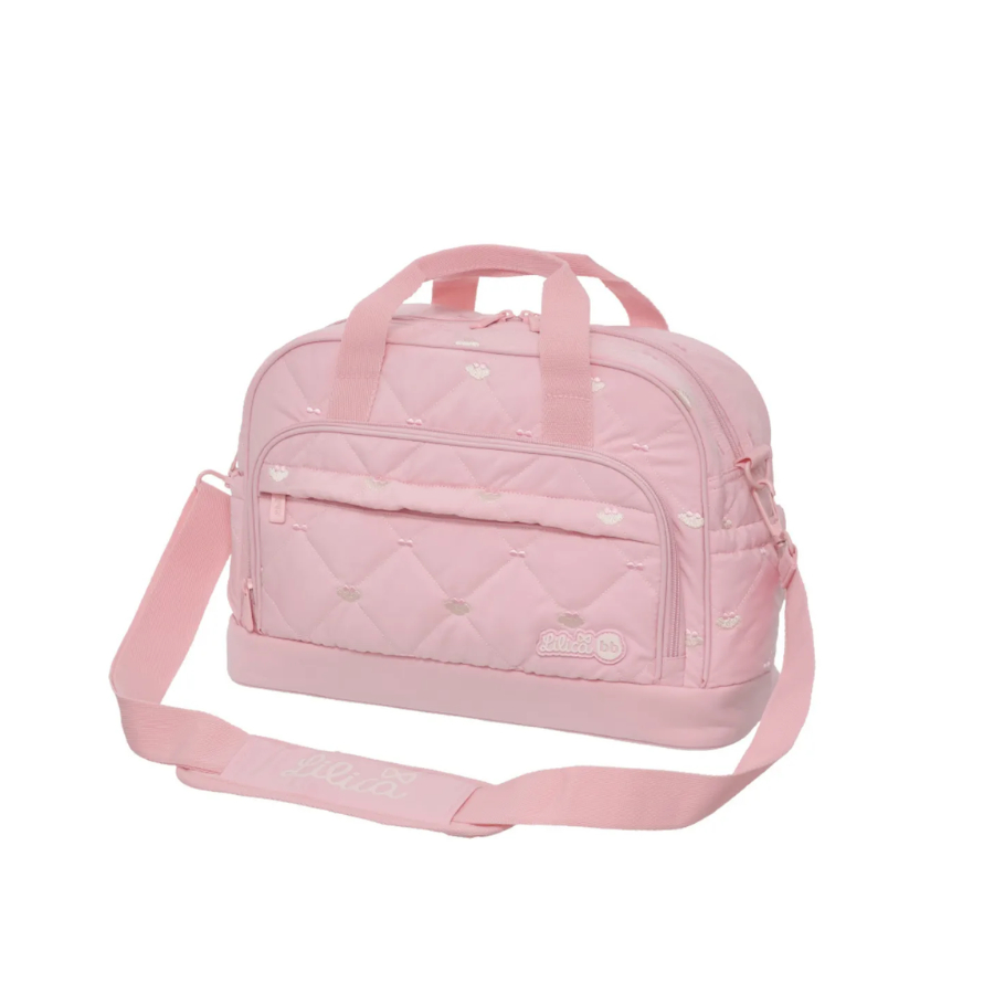 Mala Maternidade Lilica Ripilica 42cm Média Com Zíper e Alças Ajustáveis Rosa Original - Pacific
