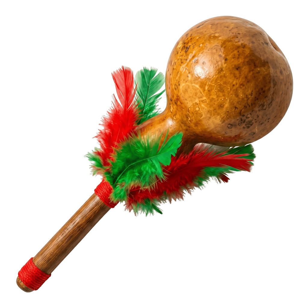 1 Maraca Cacique Indio Cabaça Artesanal Indígena Exclusivo