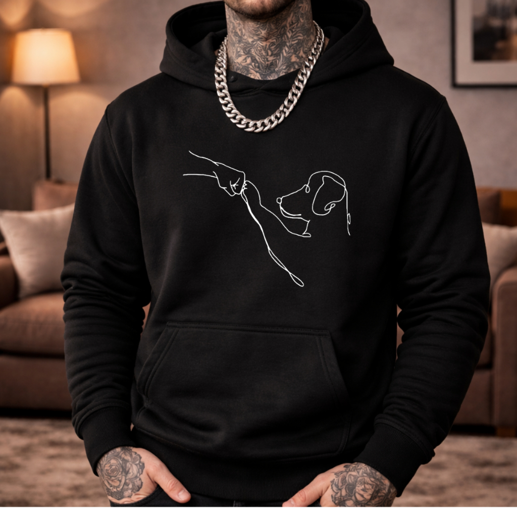 Moletom Canguru Caso de Frio Masculino Flanelado Quentinho Estiloso Moda Casual Estampado