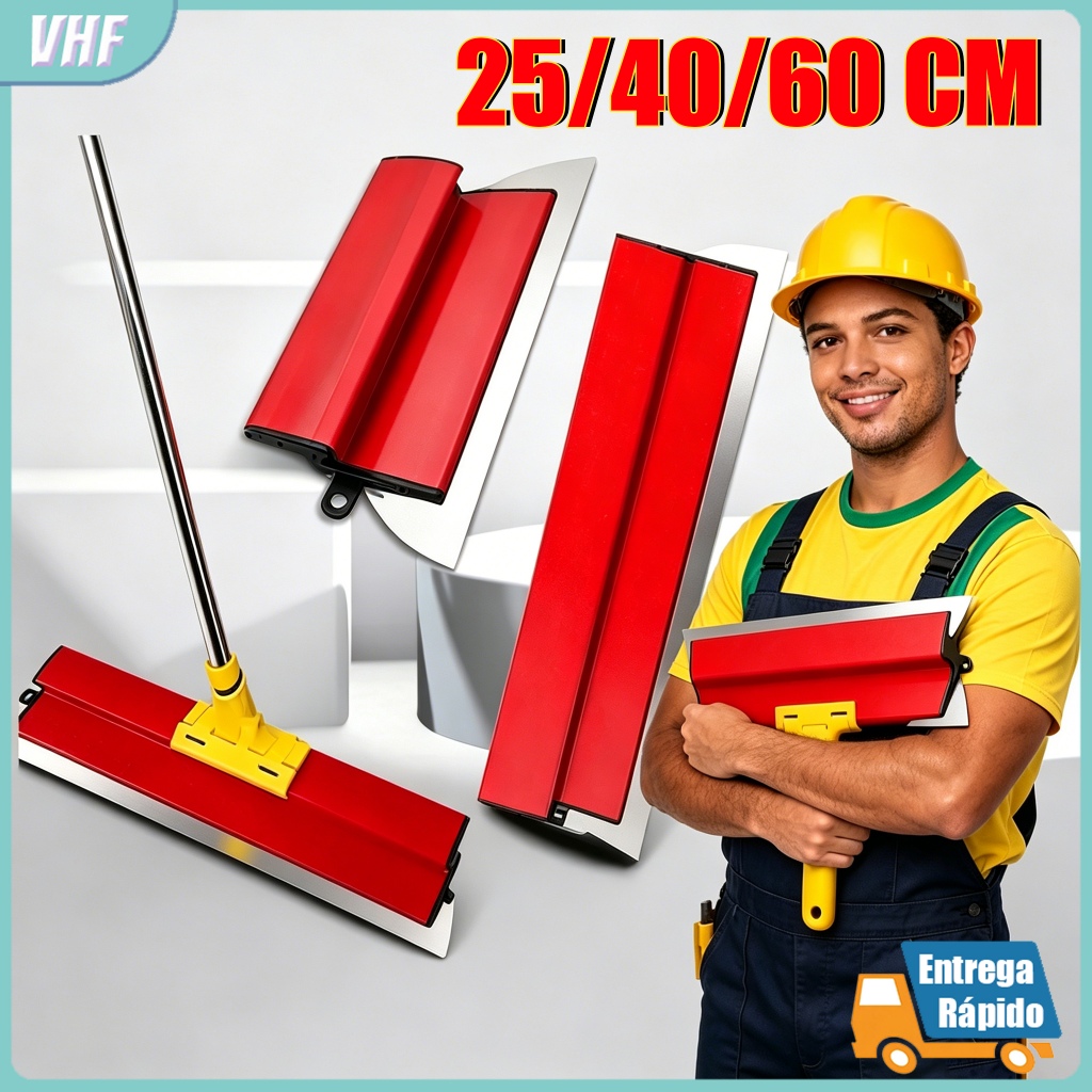60cm Desempenadeira Aço Inoxidável Lâmina Lisa Flexível Substituível para Massa Corrida