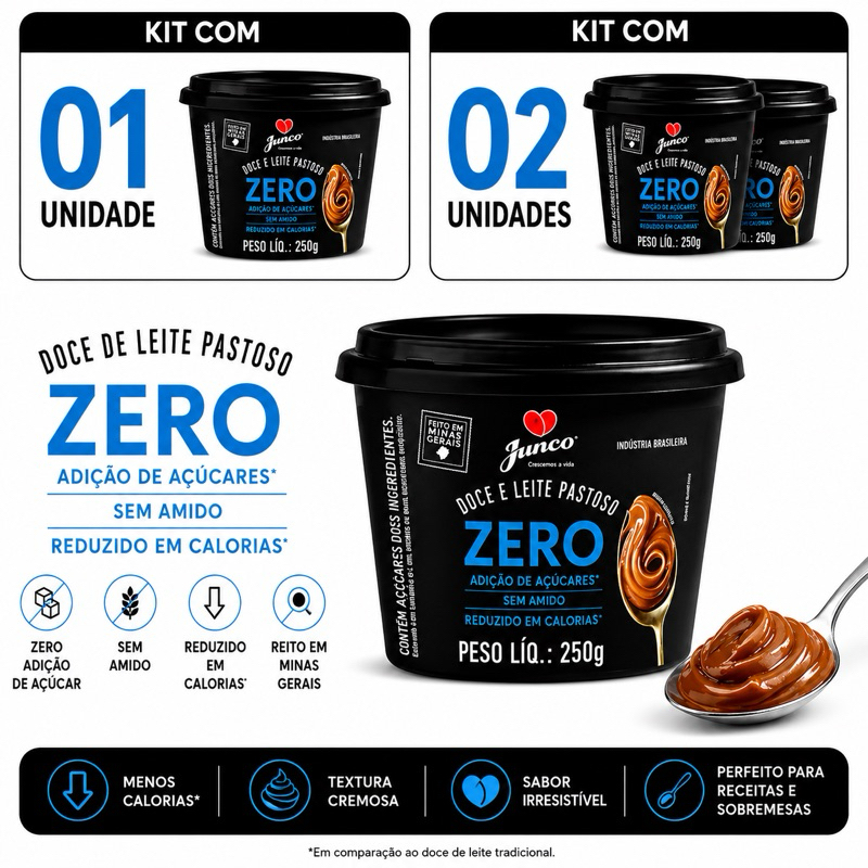 Doce de Leite Pote 250g Zero acucar Junco