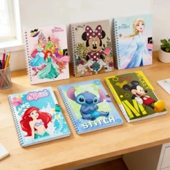 Caderno Diário Agenda com Cadeado Infantil Borboletas Urso Frutas Diário Infantil Menina 48 Folhas
